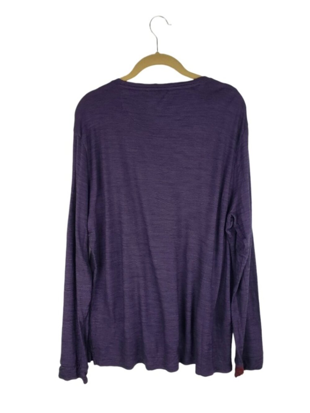 Bombas Merino Wool Blend Base Layer Shirt Purple Thumbholes Mens Large - Picture 2 of 7